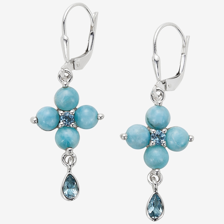 Image 244857_LRBTZ.jpg, Product 244-857 / Price $249.88, Himalayan Gems Sterling Silver Gemstone Mini Cross Earrings from Himalayan Gems on TSC.ca's Jewellery department
