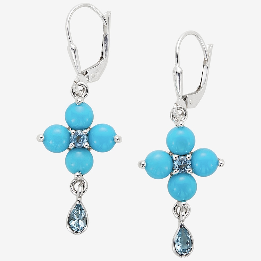 Image 244857_SBTBT.jpg, Product 244-857 / Price $249.88, Himalayan Gems Sterling Silver Gemstone Mini Cross Earrings from Himalayan Gems on TSC.ca's Jewellery department