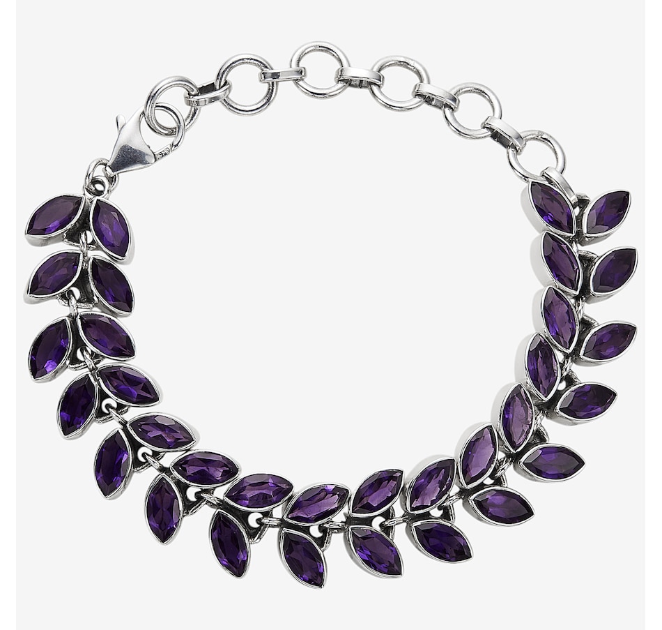 Image 244861_AMY.jpg, Product 244-861 / Price $349.99, Himalayan Gems Sterling Silver Gemstone Leaf Bracelet from Himalayan Gems on TSC.ca's Jewellery department