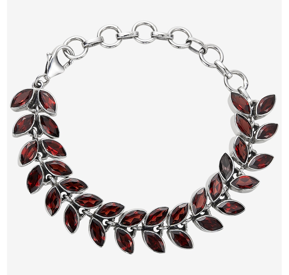 Image 244861_GAR.jpg, Product 244-861 / Price $349.99, Himalayan Gems Sterling Silver Gemstone Leaf Bracelet from Himalayan Gems on TSC.ca's Jewellery department