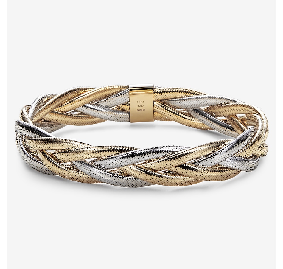 Image 244869.jpg, Product 244-869 / Price $1,149.99, Stefano Oro 14K Two-Tone Gold Braided Mesh Bracelet from Stefano Oro on TSC.ca's Jewellery department