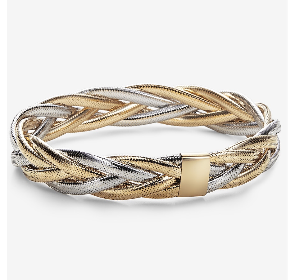 Image 244869_ALTMORE1.jpg, Product 244-869 / Price $1,149.99, Stefano Oro 14K Two-Tone Gold Braided Mesh Bracelet from Stefano Oro on TSC.ca's Jewellery department