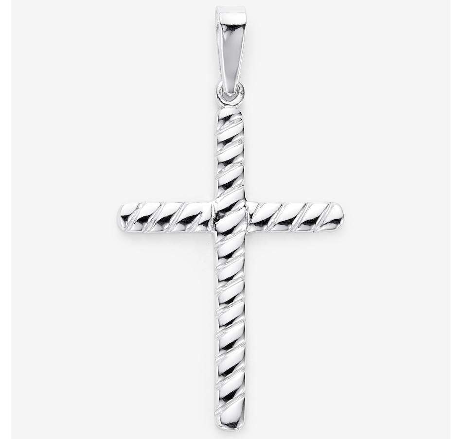 Image 244913.jpg, Product 244-913 / Price $39.99, Silver Gallery Sterling Silver Rhodium Twisted Wire Cross Pendant from Silver Gallery on TSC.ca's Jewellery department
