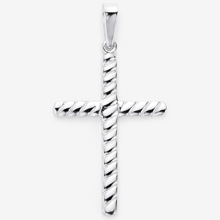 Image 244913.jpg, Product 244-913 / Price $21.88, Silver Gallery Sterling Silver Rhodium Twisted Wire Cross Pendant from Silver Gallery on TSC.ca's Jewellery department
