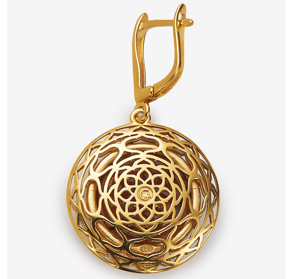 Image 244920_ALTMORE1.jpg, Product 244-920 / Price $119.99, Amber Extraordinaire Sterling Silver Round Cabochon Amber Earrings from Amber Extraordinaire on TSC.ca's Jewellery department