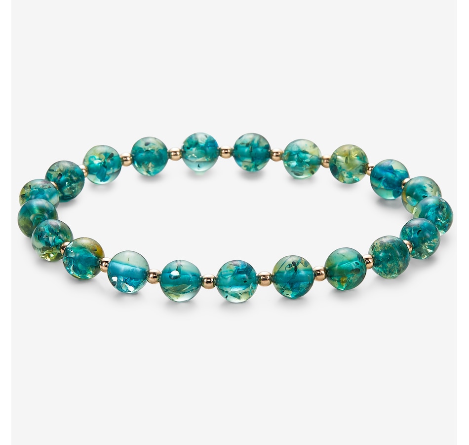 Image 244921_AQA.jpg, Product 244-921 / Price $49.99, Amber Extraordinaire Round Amber Bead Bracelet from Amber Extraordinaire on TSC.ca's Jewellery department