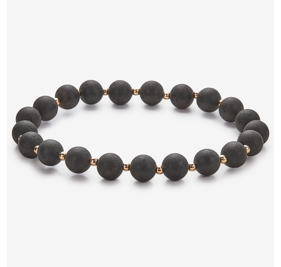 Image 244921_BLK.jpg, Product 244-921 / Price $49.99, Amber Extraordinaire Round Amber Bead Bracelet from Amber Extraordinaire on TSC.ca's Jewellery department