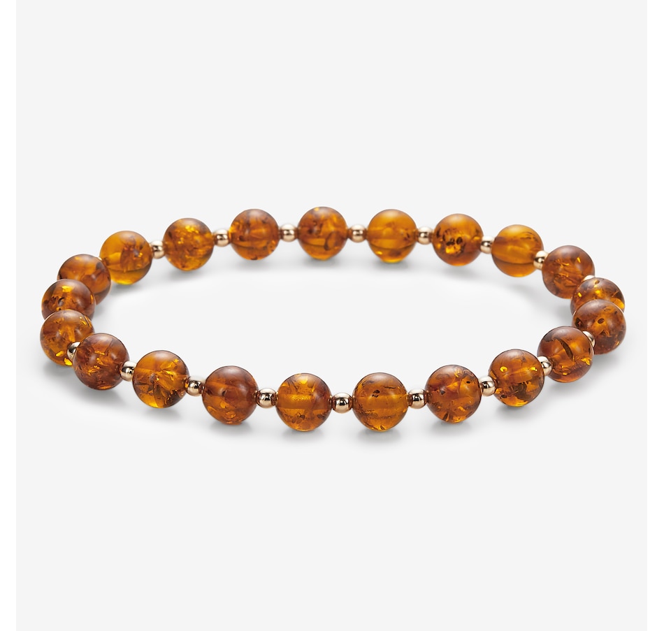 Image 244921_COG.jpg, Product 244-921 / Price $49.99, Amber Extraordinaire Round Amber Bead Bracelet from Amber Extraordinaire on TSC.ca's Jewellery department