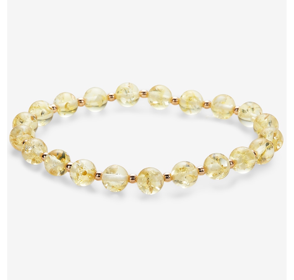 Image 244921_LEM.jpg, Product 244-921 / Price $49.99, Amber Extraordinaire Round Amber Bead Bracelet from Amber Extraordinaire on TSC.ca's Jewellery department