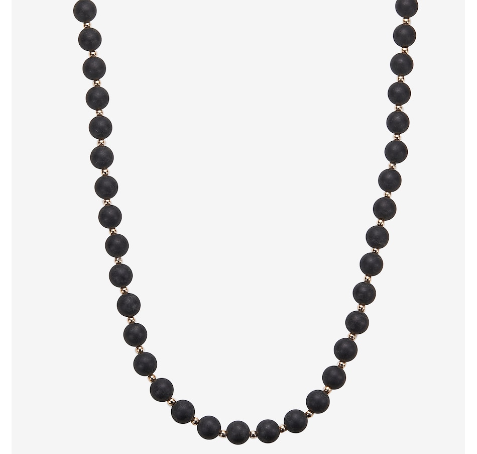 Image 244922_BLK.jpg, Product 244-922 / Price $139.99, Amber Extraordinaire Sterling Silver Round Amber Bead Necklace from Amber Extraordinaire on TSC.ca's Jewellery department