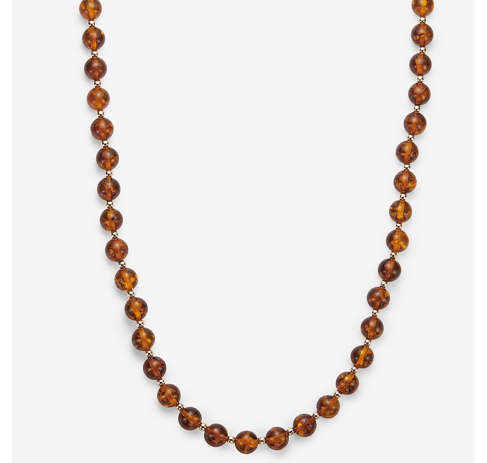Image 244922_COG.jpg, Product 244-922 / Price $139.99, Amber Extraordinaire Sterling Silver Round Amber Bead Necklace from Amber Extraordinaire on TSC.ca's Jewellery department