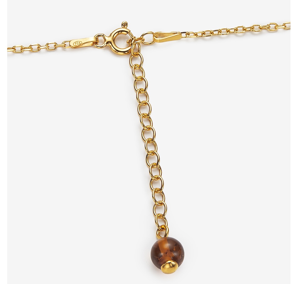 Image 244926_ALTMORE1.jpg, Product 244-926 / Price $119.99, Amber Extraordinaire Sterling Silver Yellow Gold Plate Amber Bee Pendant with Chain from Amber Extraordinaire on TSC.ca's Jewellery department