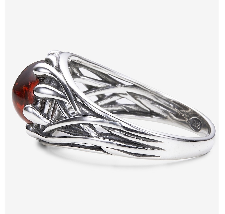 Image 244928_ALTMORE1.jpg, Product 244-928 / Price $59.99, Amber Extraordinaire Sterling Silver East West Ring from Amber Extraordinaire on TSC.ca's Jewellery department