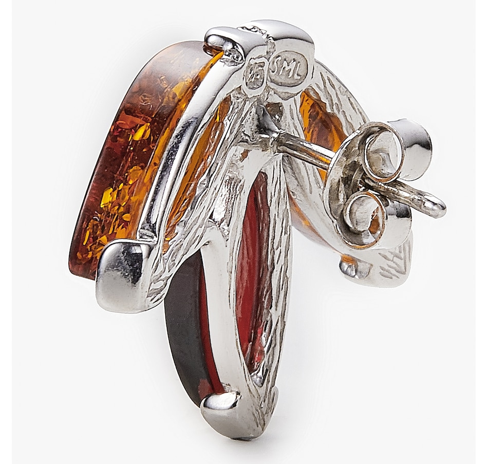 Image 244931_ALTMORE1.jpg, Product 244-931 / Price $79.99, Amber Extraordinaire Sterling Silver Amber Marquise Earrings from Amber Extraordinaire on TSC.ca's Jewellery department