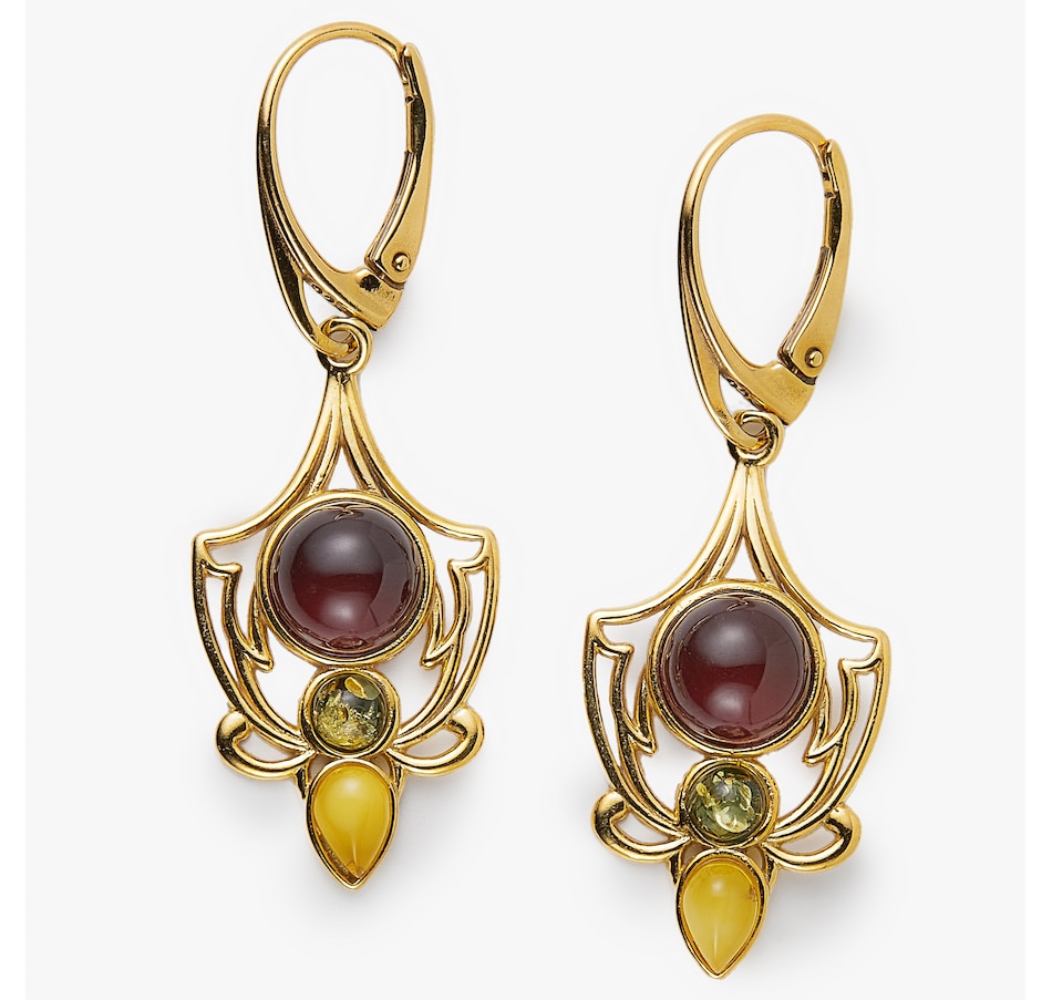 Image 244933_MTI.jpg, Product 244-933 / Price $79.99, Amber Extraordinaire Sterling Silver Amber Drop Earrings from Amber Extraordinaire on TSC.ca's Jewellery department