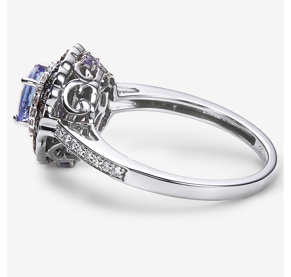 Image 245006_ALTMORE1.jpg, Product 245-006 / Price $829.99, 14K White Gold 1.32ctw Tanzanite, White & Champagne Diamonds Ring from The Vault on TSC.ca's Jewellery department