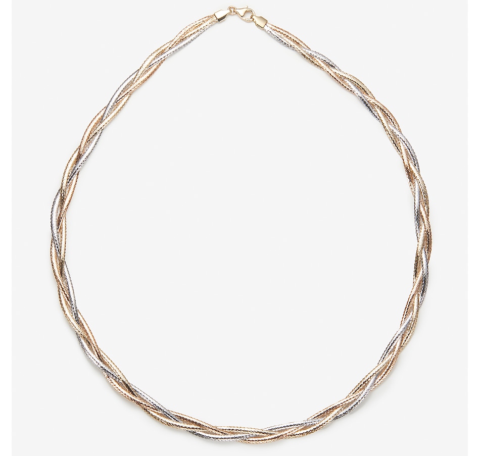 Image 245013.jpg, Product 245-013 / Price $799.99, Stefano Oro 14K Tri Gold Intrecci Necklace from Stefano Oro on TSC.ca's Jewellery department