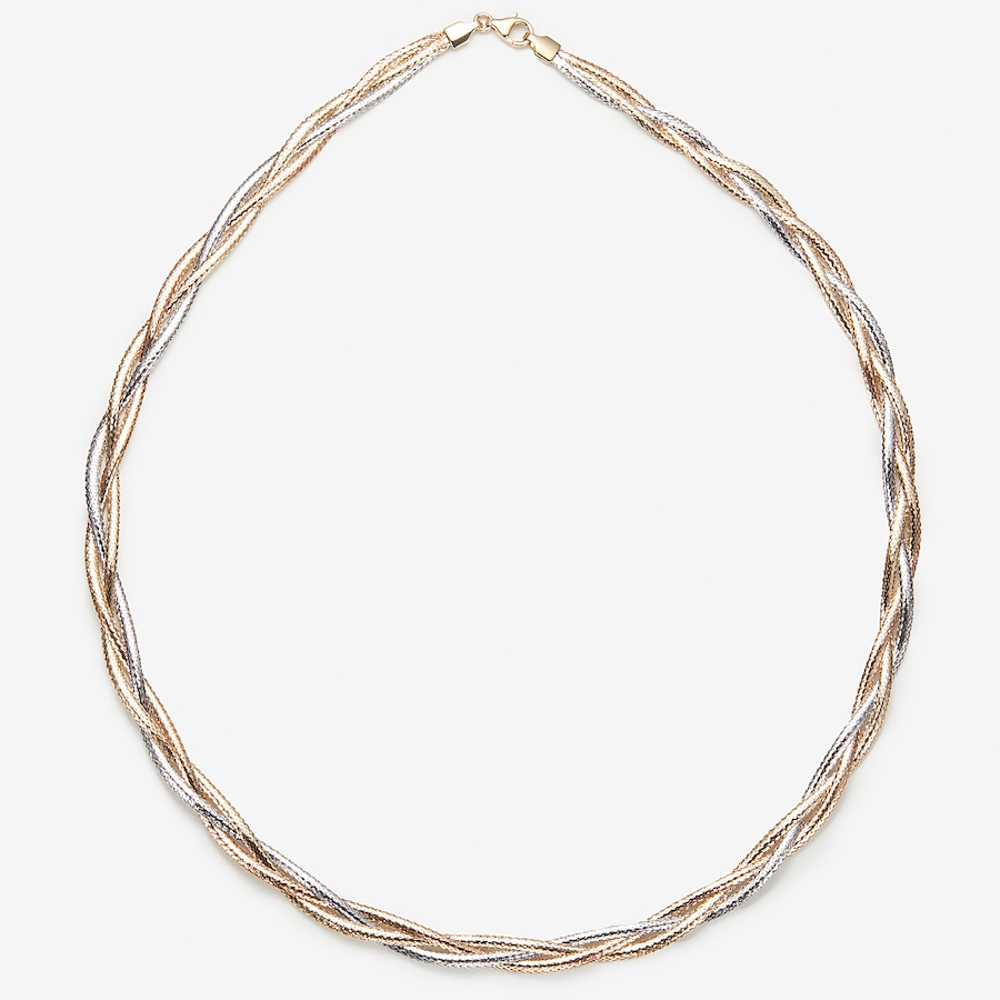 Image 245013.jpg, Product 245-013 / Price $599.88, Stefano Oro 14K Tri Gold Intrecci Necklace from Stefano Oro on TSC.ca's Jewellery department