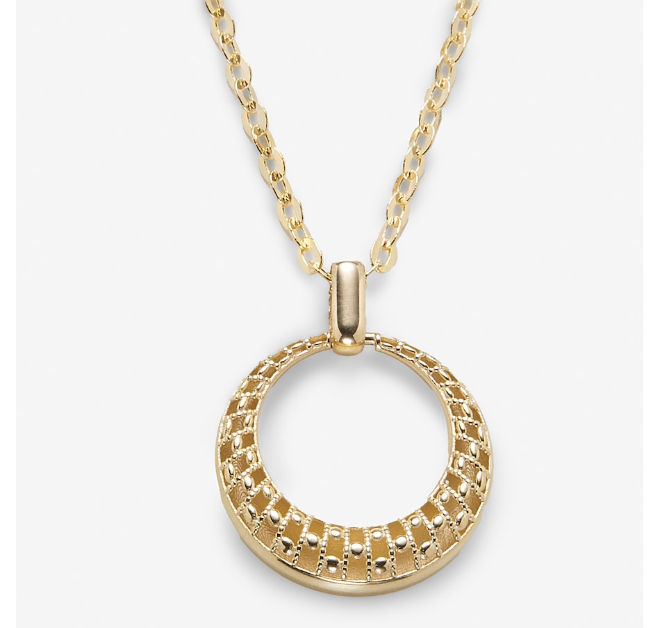 Image 245015.jpg, Product 245-015 / Price $799.99, Stefano Oro 14K Yellow Gold Essentials Round Pendant Necklace from Stefano Oro on TSC.ca's Jewellery department