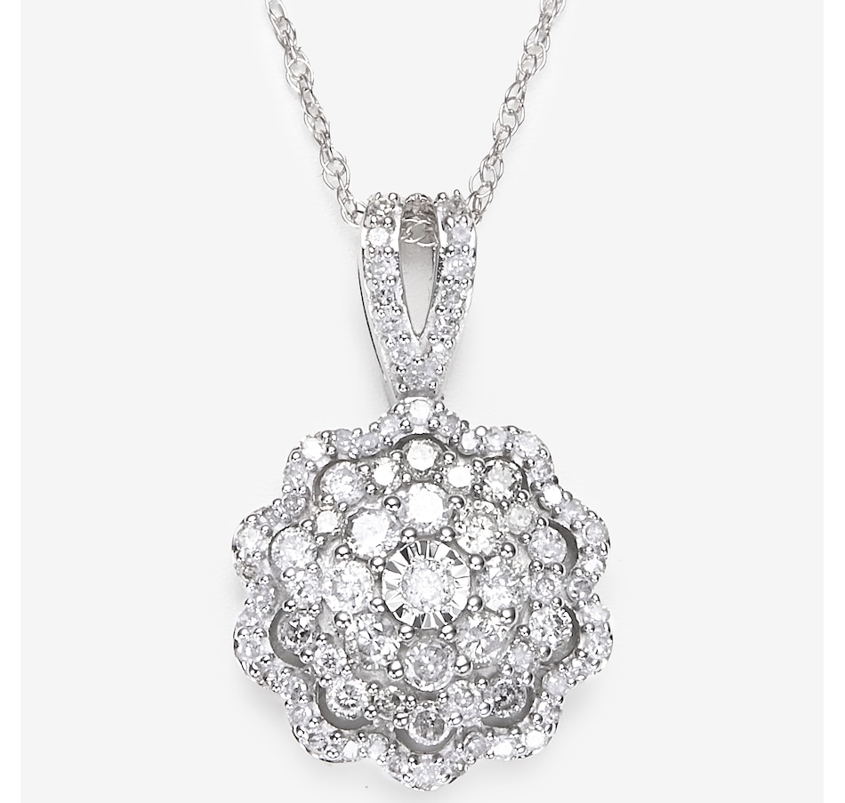 Image 245038.jpg, Product 245-038 / Price $449.99, 10K White Gold 0.45ctw Diamond Pendant with Chain from Diamond Show on TSC.ca's Jewellery department
