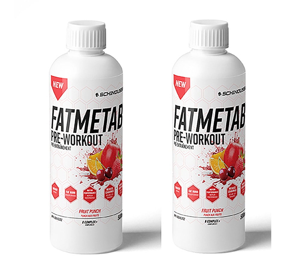 Image 245210.jpg, Product 245-210 / Price $79.98, 60-Day Auto-Delivery Schinoussa Fatmetab Pre-Workout Fruit Punch Duo from Schinoussa on TSC.ca's Health & Fitness department