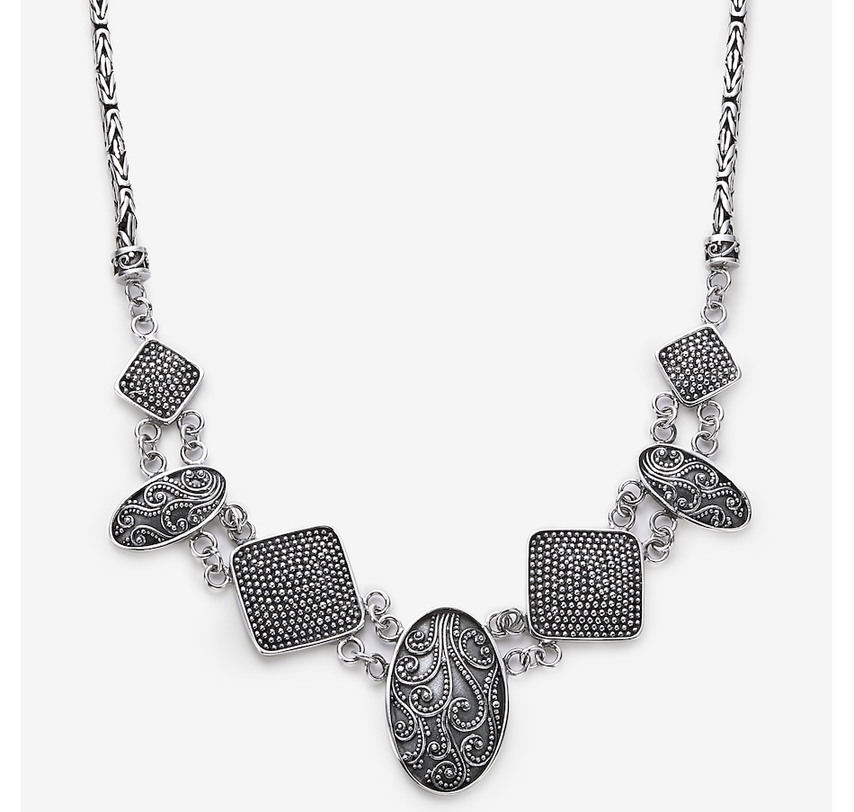 Image 245260.jpg, Product 245-260 / Price $479.99, Samuel B. Collection Sterling Silver Multi Shape Filigree Necklace from Samuel B. Collection on TSC.ca's Jewellery department