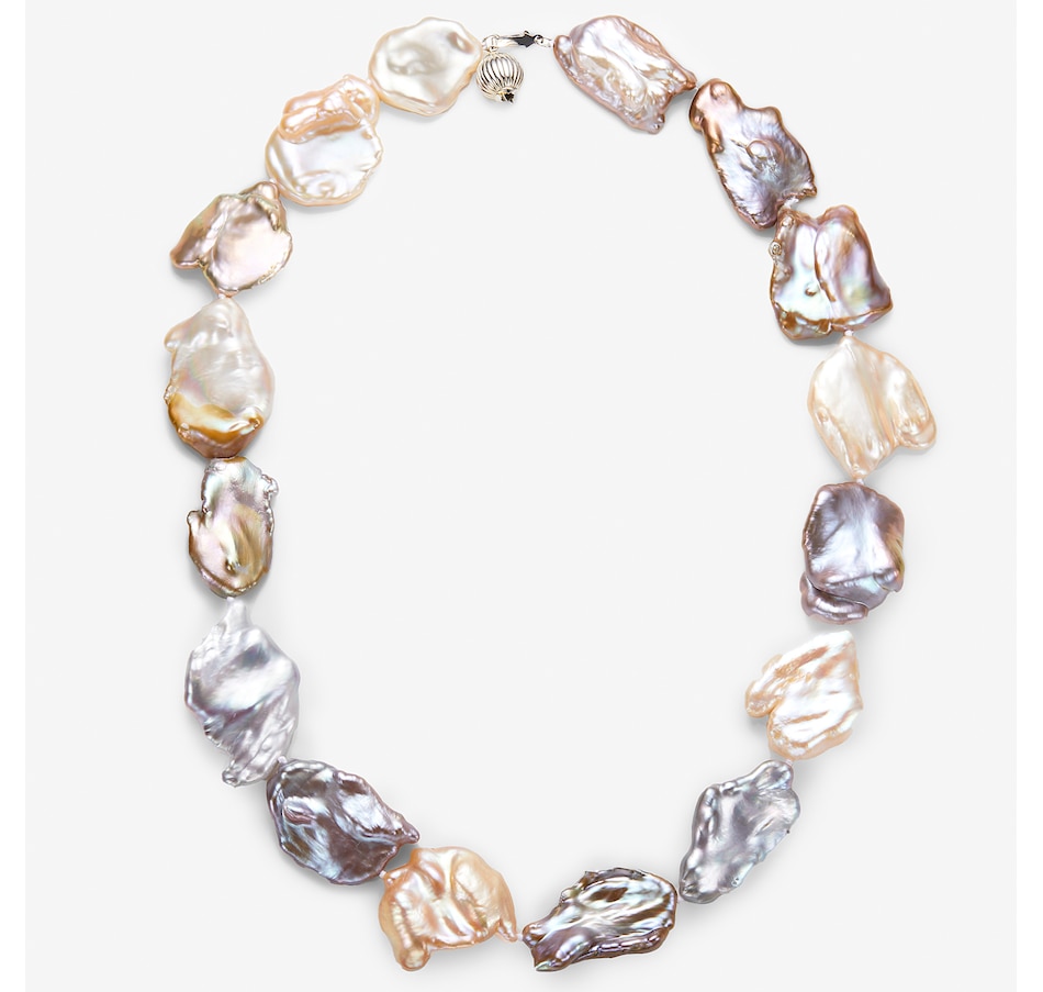 Image 245269.jpg, Product 245-269 / Price $749.99 - $899.99, Roz Kwan Sterling Silver Pink Keshi Necklace With Abalone Pendant from Roz Kwan Jewellery Collection on TSC.ca's Jewellery department