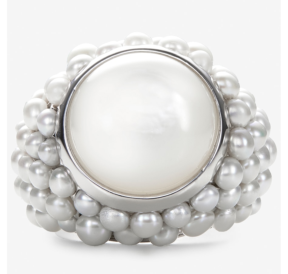 Image 245274.jpg, Product 245-274 / Price $259.99, Roz Kwan Sterling Silver Fresh Water Pearl Mother of Pearl Ring from Roz Kwan Jewellery Collection on TSC.ca's Jewellery department