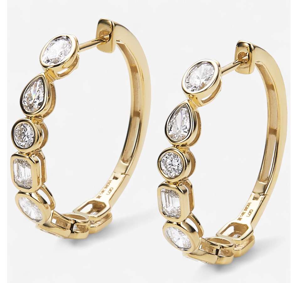 Image 245284_YGL.jpg, Product 245-284 / Price $2,089.99, EVERA Diamonds 14K Gold 2.00ctw Diamond Hoop Earrings from Evera Diamonds on TSC.ca's Jewellery department
