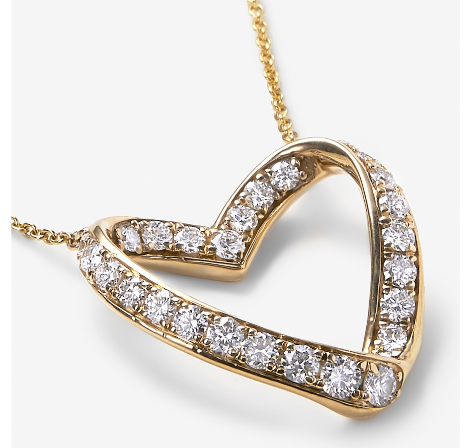 Image 245285_ALTMORE2.jpg, Product 245-285 / Price $1,199.99, EVERA Diamonds 14K Yellow Gold 1.00ctw Diamond Heart Pendant Necklace from Evera Diamonds on TSC.ca's Jewellery department