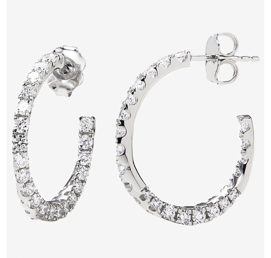 Image 245286_WGL.jpg, Product 245-286 / Price $999.99, EVERA Diamonds 14K Gold 1.50ctw Diamond Hoop Earrings from Evera Diamonds on TSC.ca's Jewellery department
