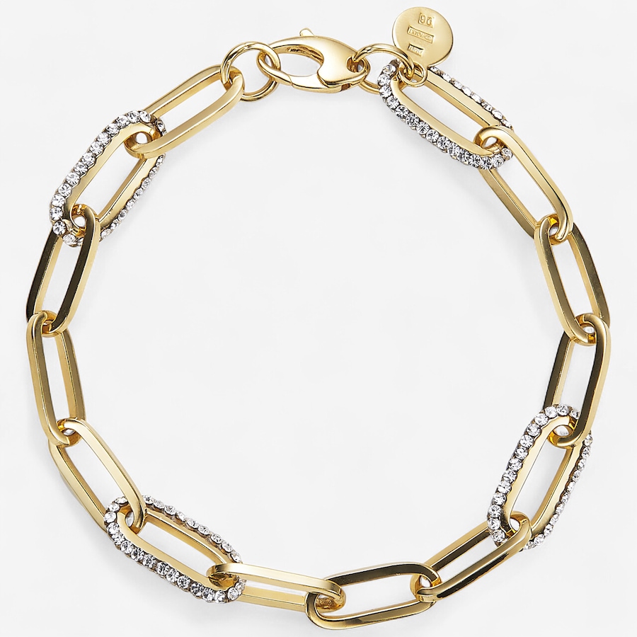 Image 245293.jpg, Product 245-293 / Price $599.99, Cristiana Jewels 14K Yellow Gold/Sterling Silver Diamond Cut Link Bracelet from Cristiana Jewels on TSC.ca's Jewellery department