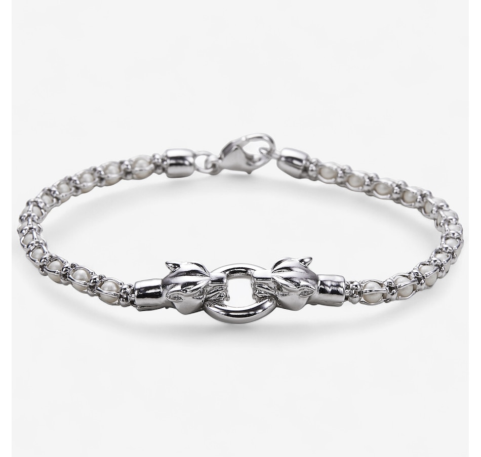 Image 245302_ALTMORE1.jpg, Product 245-302 / Price $239.99, Cristiana Jewels Sterling Silver Rhodium Plate Cage Synthetic Pearl Pather Bracelet from Cristiana Jewels on TSC.ca's Jewellery department