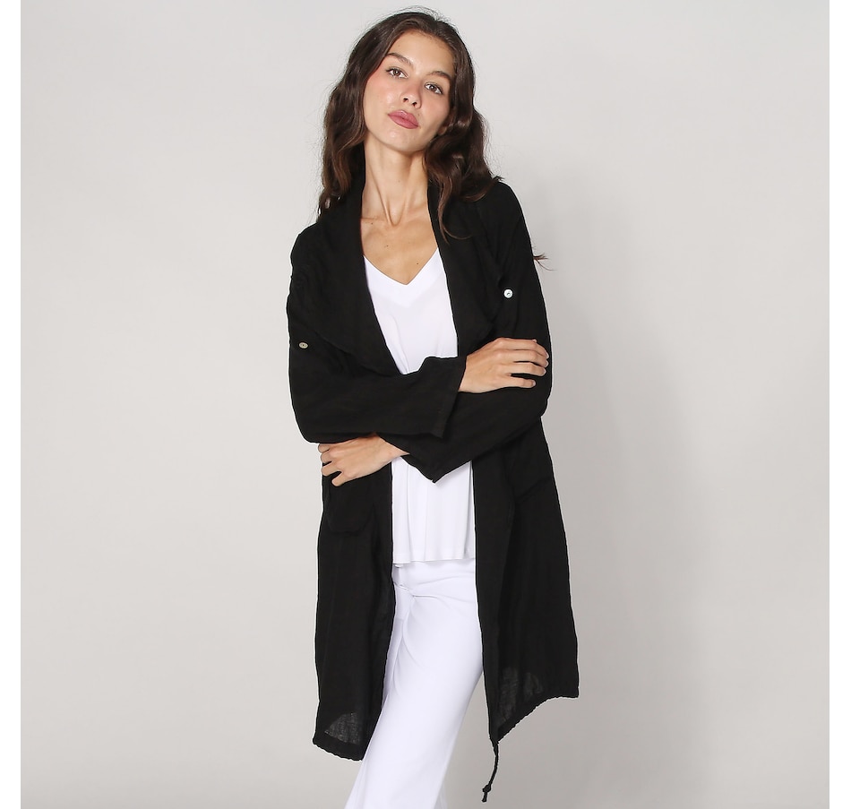 Image 245412_BLK.jpg, Product 245-412 / Price $29.33, M Made In Italy Open Front Flowy Cardigan from M Made in Italy on TSC.ca's Fashion department