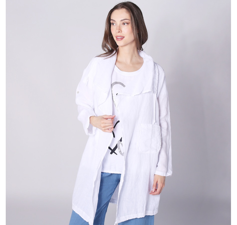 Image 245412_WHT.jpg, Product 245-412 / Price $29.33, M Made In Italy Open Front Flowy Cardigan from M Made in Italy on TSC.ca's Fashion department