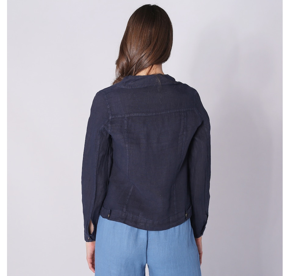 Image 245413_ALTMORE1.jpg, Product 245-413 / Price $39.33, M Made In Italy Linen Jean Jacket Style Topper from M Made in Italy on TSC.ca's Fashion department