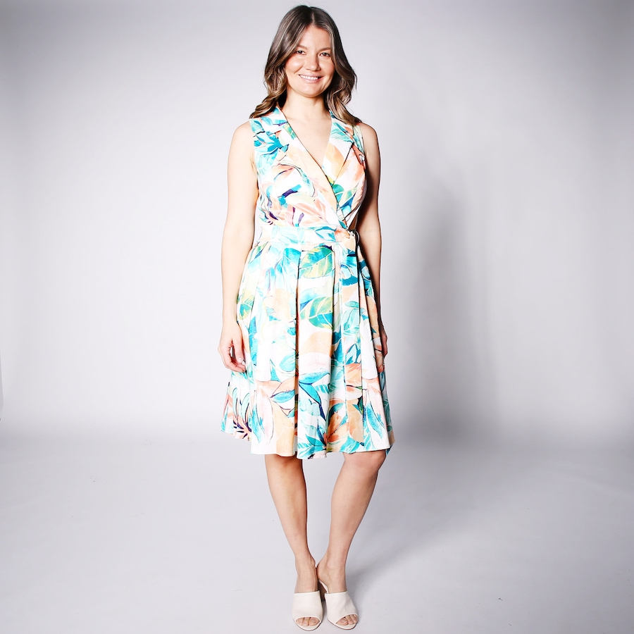 Image 245422_AQM.jpg, Product 245-422 / Price $29.33, Nina Leonard Taffeta Fit And Flare Dress from Nina Leonard on TSC.ca's Fashion department