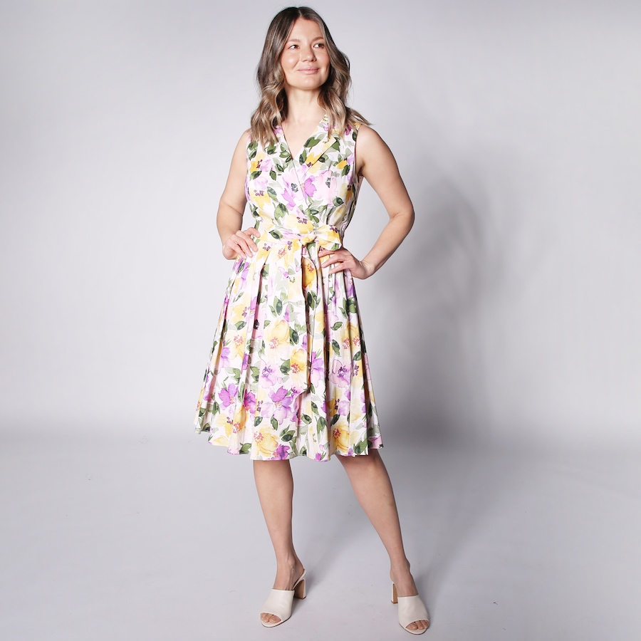 Image 245422_PRYLM.jpg, Product 245-422 / Price $29.33, Nina Leonard Taffeta Fit And Flare Dress from Nina Leonard on TSC.ca's Fashion department