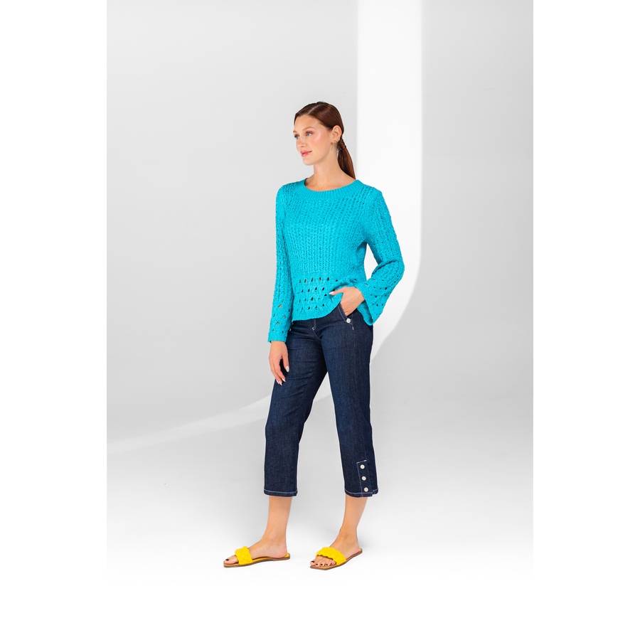 Image 245466_ALTMORE5.jpg, Product 245-466 / Price $39.33, Lisette Bonair Crop Denim Wide Leg Pant With Details from Lisette L Montreal on TSC.ca's Fashion department