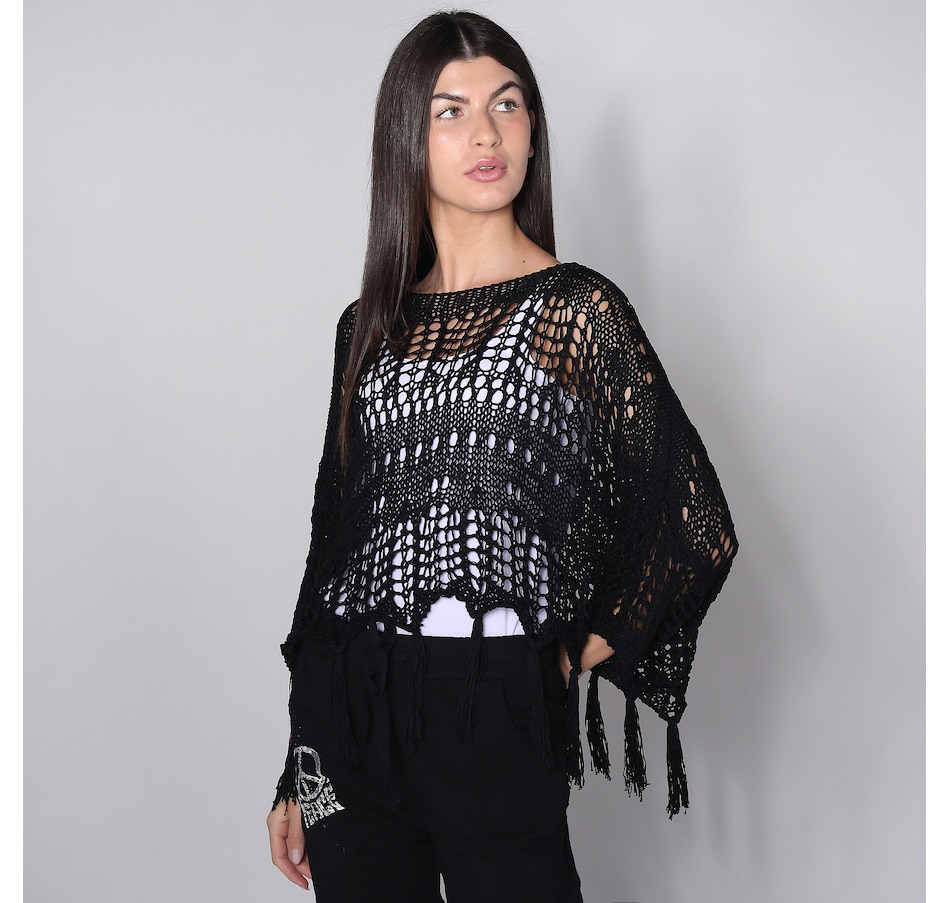 Image 245527_BLK.jpg, Product 245-527 / Price $35.33, Astrid Cabin Crochet Popover from Astrid on TSC.ca's Fashion department