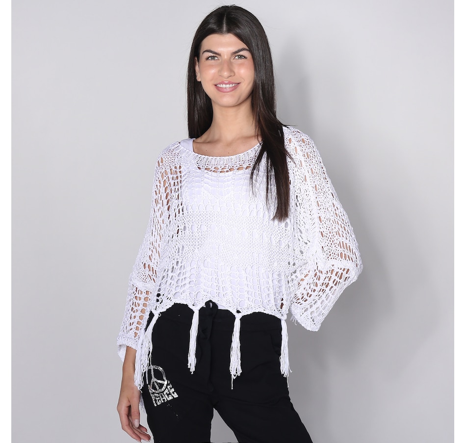 Image 245527_WHT.jpg, Product 245-527 / Price $35.33, Astrid Cabin Crochet Popover from Astrid on TSC.ca's Fashion department