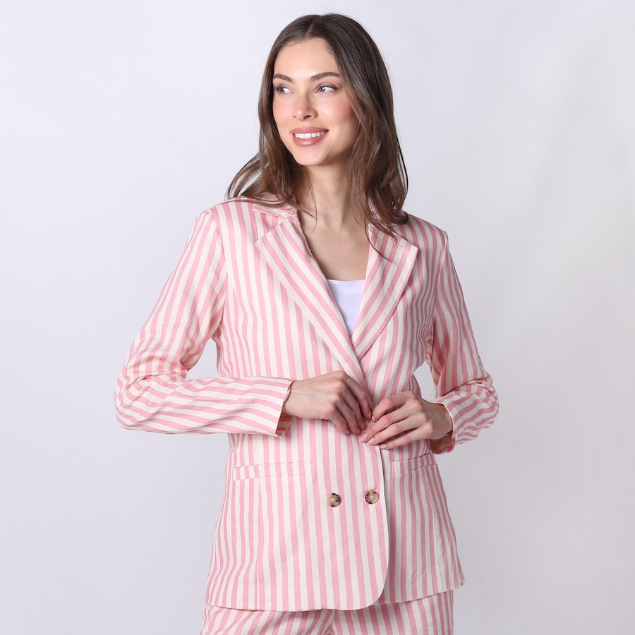 Image 245561_CPK.jpg, Product 245-561 / Price $49.33, Isaac Mizrahi Printed Cotton Blazer Jacket from Isaac Mizrahi New York on TSC.ca's Fashion department