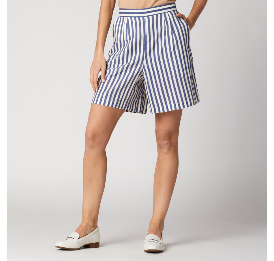 Image 245562_CRNY.jpg, Product 245-562 / Price $34.33, Isaac Mizrahi Printed Cotton Mid-Length Short from Isaac Mizrahi New York on TSC.ca's Fashion department
