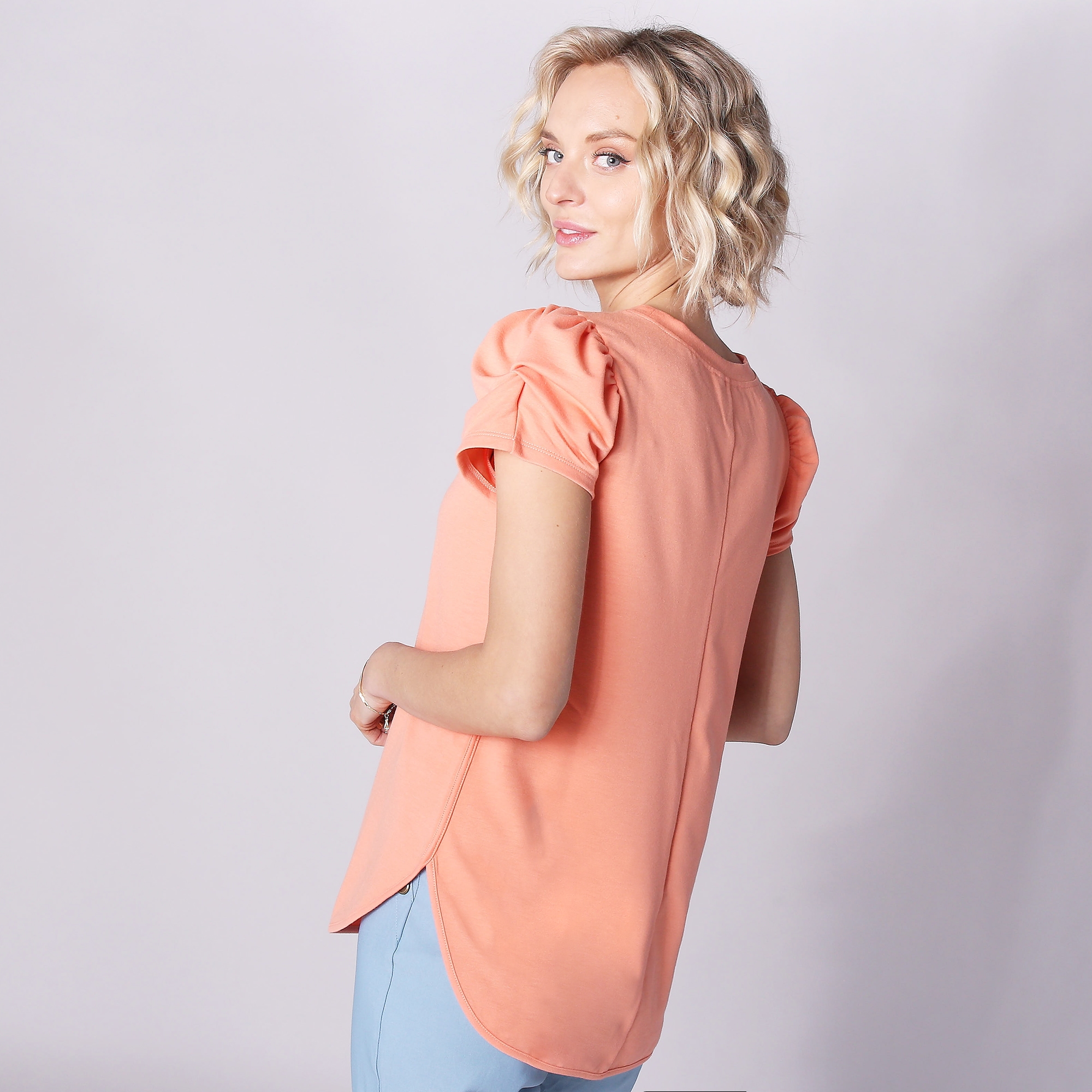 ruched sleeve blouse