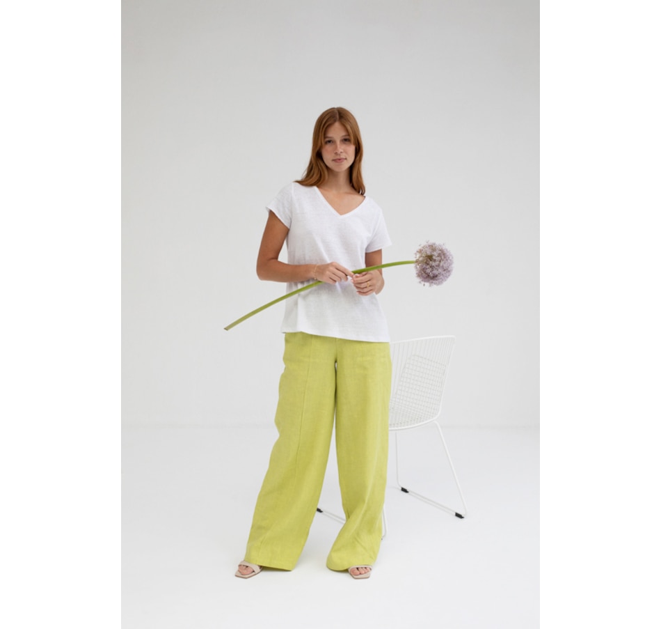 Image 245600_GRN.jpg, Product 245-600 / Price $26.33, Mus & Bombon Simoon Linen Trouser from Mus & Bombon on TSC.ca's Fashion department