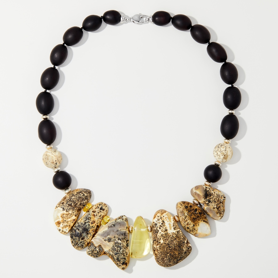Image 245635.jpg, Product 245-635 / Price $729.99, Amber Extraordinaire Artisan Collection Sterling Silver Marble Amber Necklace from Amber Extraordinaire on TSC.ca's Jewellery department