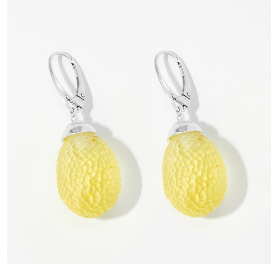 Image 245641_ALTMORE1.jpg, Product 245-641 / Price $99.88, Amber Extraordinaire Artisan Collection Sterling Silver Hand Carved Amber Earrings from Amber Extraordinaire on TSC.ca's Jewellery department