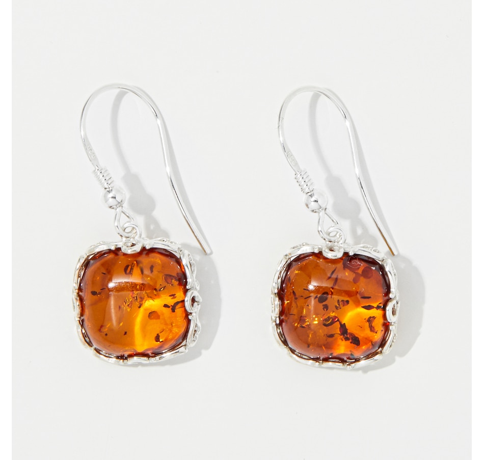 Image 245660.jpg, Product 245-660 / Price $39.88, Amber Extraordinaire Sterling Silver Square Amber Earrings from Amber Extraordinaire on TSC.ca's Jewellery department