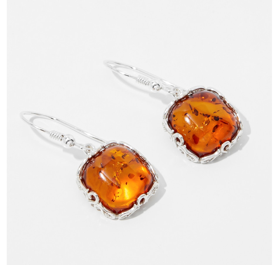 Image 245660_ALTMORE1.jpg, Product 245-660 / Price $39.88, Amber Extraordinaire Sterling Silver Square Amber Earrings from Amber Extraordinaire on TSC.ca's Jewellery department