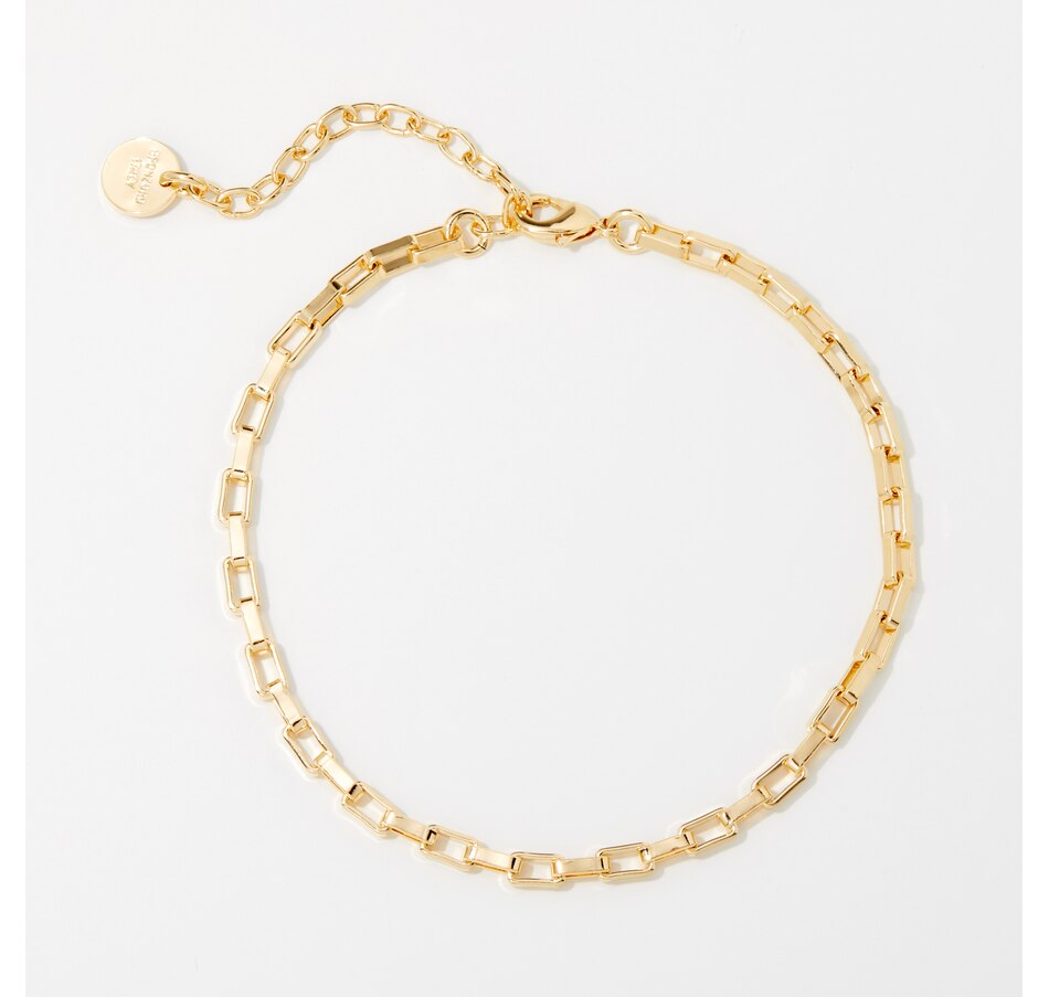 Image 245678.jpg, Product 245-678 / Price $49.99, Bronzoro 18K Yellow Gold Plated 5mm Elongated Box Anklet from Bronzoro on TSC.ca's Jewellery department